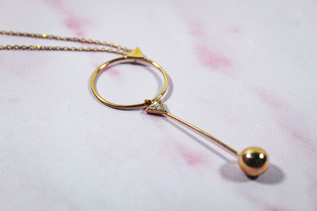 Getana 14K Rose Gold Necklace Style PN-DIA-04022-PG