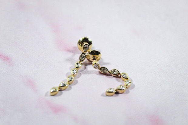 Getana 14K Yellow Gold Earrings Style ER-DIA-17554-YG