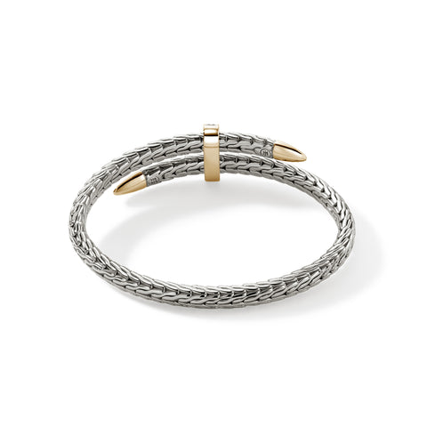 John Hardy Spear 14K Gold & Silver Diamond Pave Bracelet