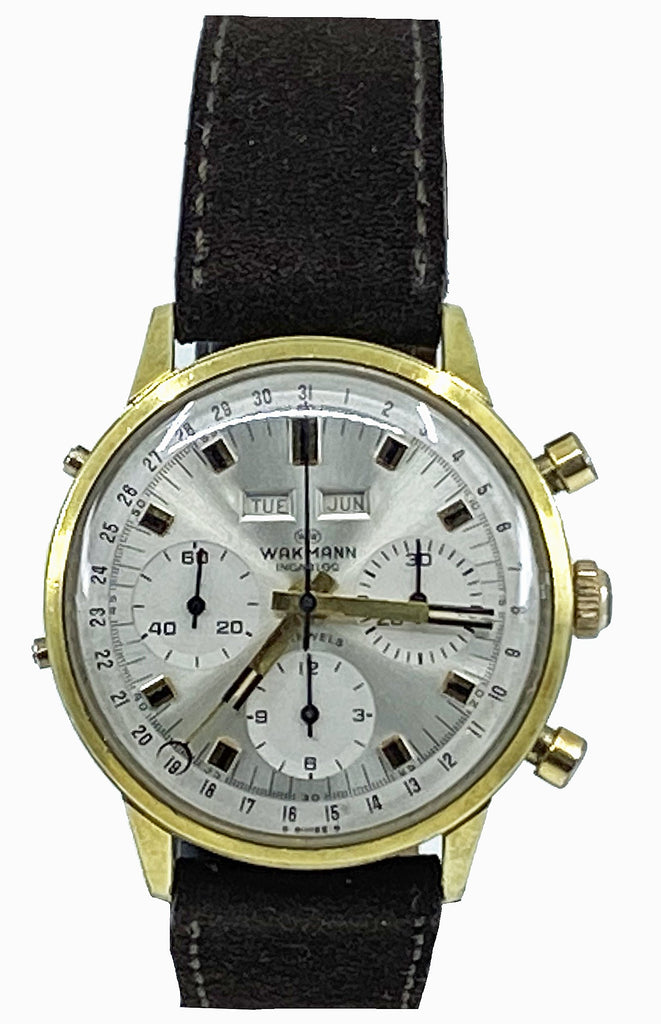 Vintage Wakmann Triple Register Chronograph Reference  display picture 1