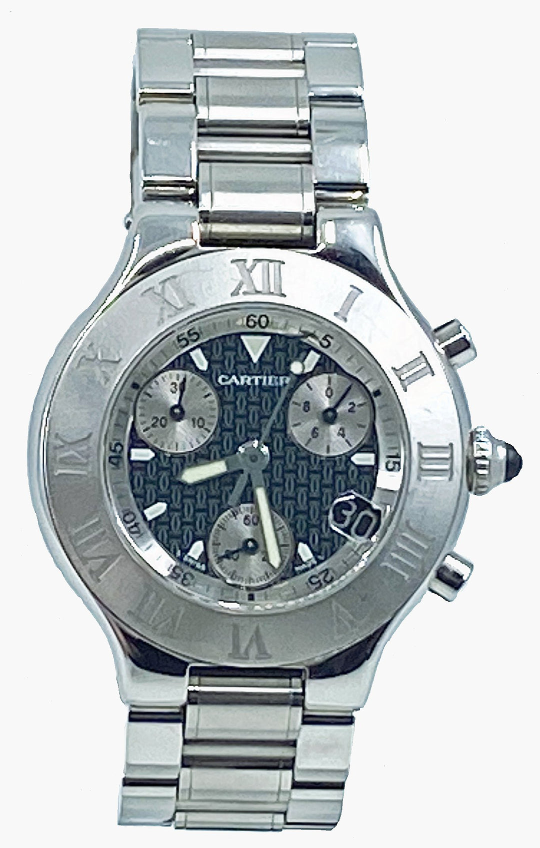 Cartier シルバー 置時計 Cartier Table Clock Quartz GP White Dial | 東京銀座のヴィンテージ