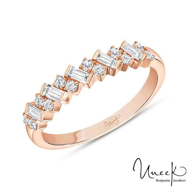 Uneek Us Collection Diamond Wedding Band, in 14K Rose Gold Style SWUS5778BR