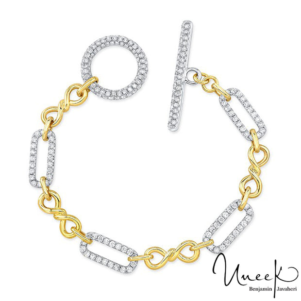 Uneek Diamond Bracelet, in 18K White/Yellow Gold Style BR2066DC