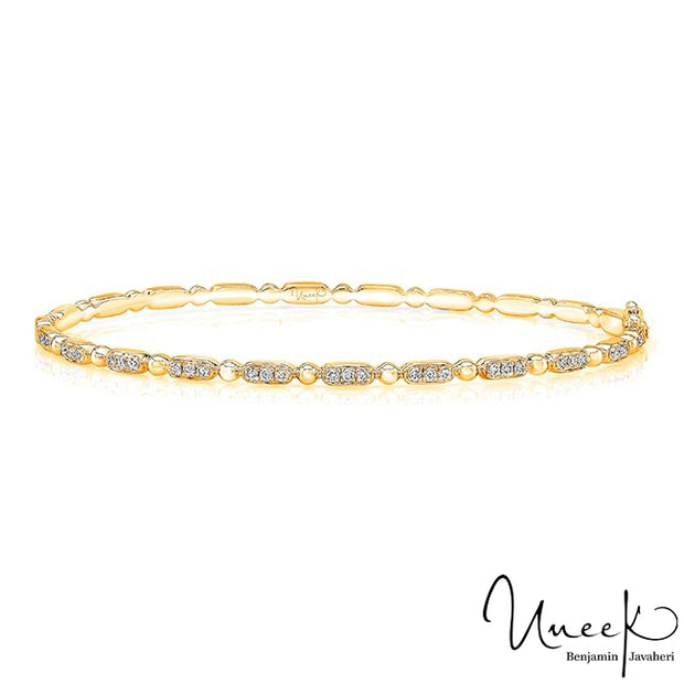 Uneek "Rodeo" Stackable Diamond Bangle in 14K Yellow Gold Style LVBAWA837Y