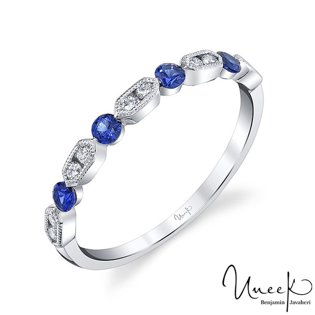 Uneek Blue Sapphire Fashion Ring, in 14K White Gold Style LVBMI2063S