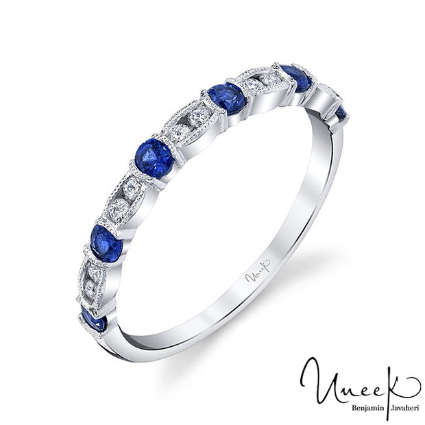 Uneek Blue Sapphire Fashion Ring, in 14K White Gold Style LVBMI2064S