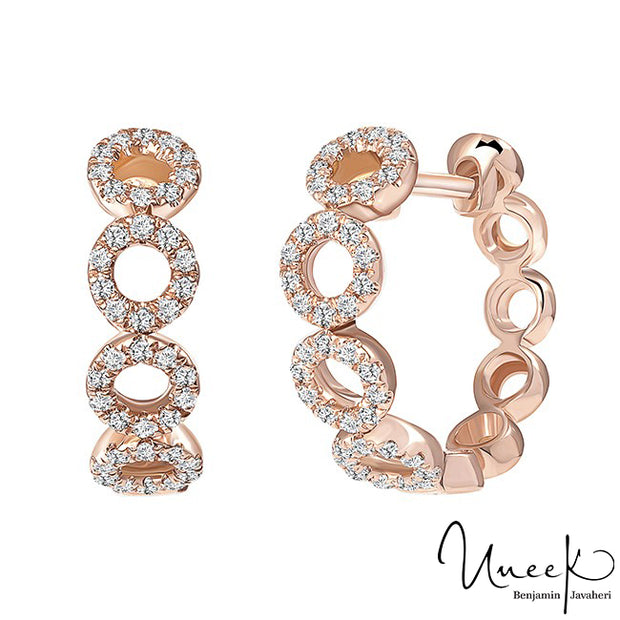 Uneek Diamond Earrings, in 14K Rose Gold Style LVEAS5821R