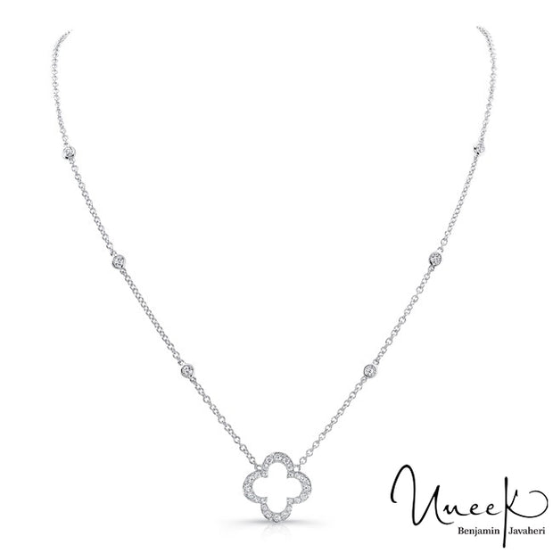 Uneek 18K White Gold Diamond Necklace LVNM04 Style LVNM04W