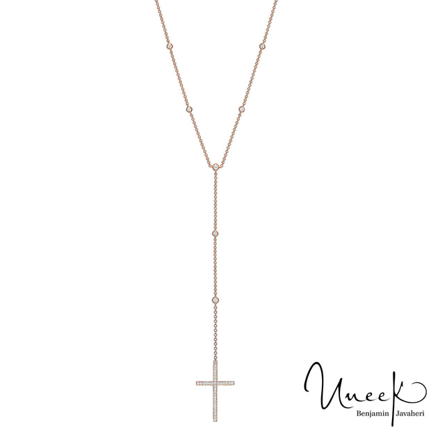 Uneek Diamond Necklace, in 18K Rose Gold Style LVNWF152R