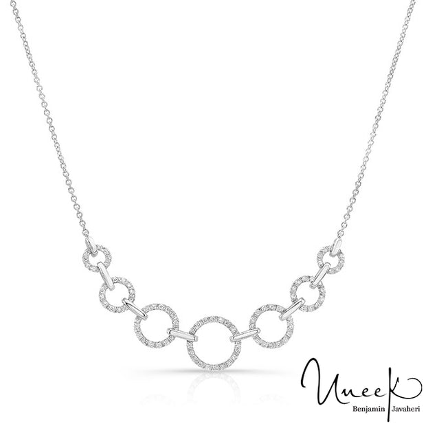 Uneek Diamond Necklace, in 14K White Gold Style NK21248CB