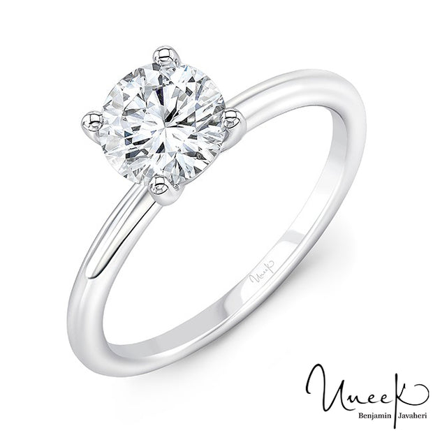 Uneek Engagement Ring in 14K White Gold - R018U Style R018U