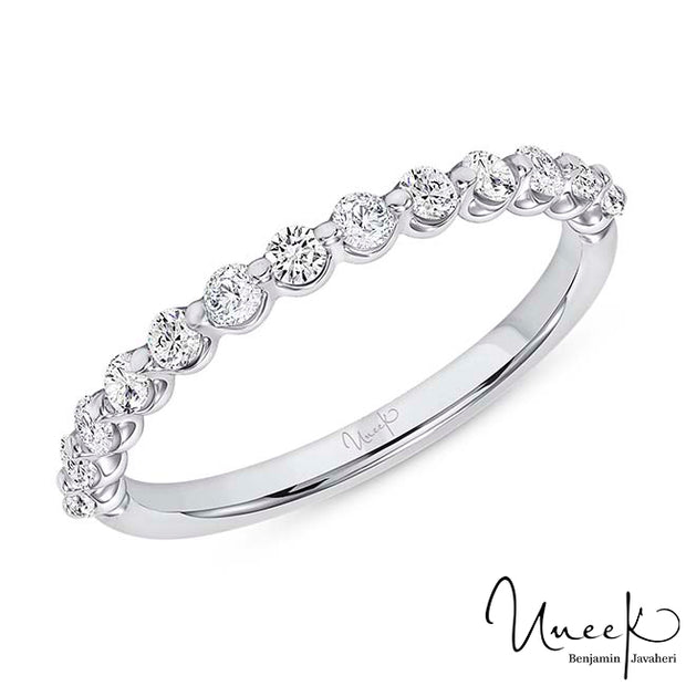 Uneek Us Collection Diamond Wedding Band, in 14K White Gold Style SWUS024WB-V2
